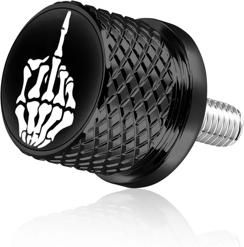 Vista 11 de Tornillo de tornillo de asiento de guardabarros moleteado de acero inoxidable de 1/4 "-20 roscas compatible con Harley Sportster Touring Softail