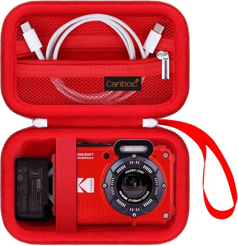 Vista 10 de Canboc Funda de transporte para cámara digital Kodak PIXPRO WPZ2, resistente e impermeable, bolsa de fotografía subacuática, bolsillo de malla