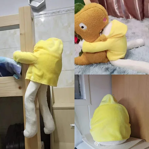 Vista 6 de Juguete de Peluche Hombre Banana, Muñeco Extraño Hombre Banana de 16 Pulgadas con Imán, Divertido Juguete de Descompresión Articulable de Animales