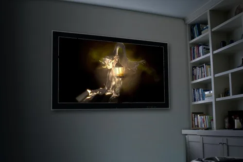Vista 3 de Video de compilación de fantasmas y espectros de ilusiones espectrales en USB con pantalla de proyección trasera de Reaper Brothers.