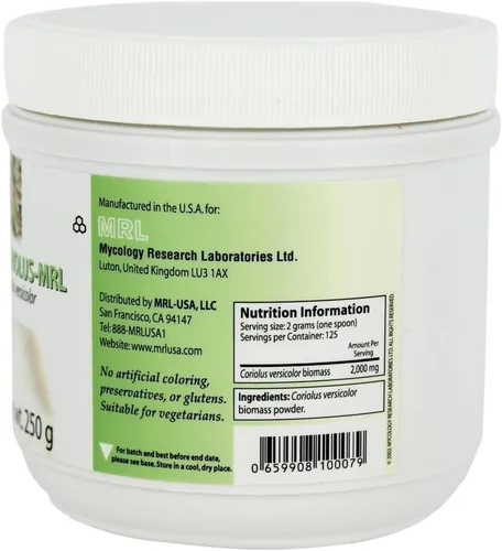 Vista 2 de Coriolus Versicolor-MRL 250 gms