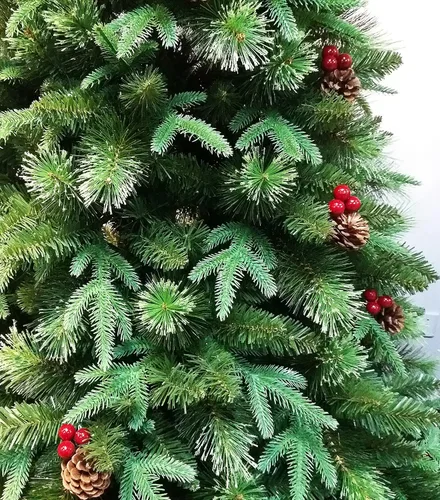 Vista 3 de Árbol de Navidad realista de 6 pies con bisagras (6 pies sin iluminación)