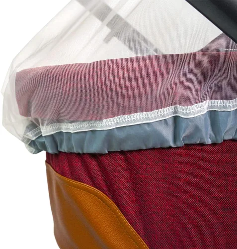 Vista 8 de Mosquitera de bebé para cochecito, portabebés y moisés – Cordón elástico para una red de ajuste cómodo – Red de insectos para correr, asiento