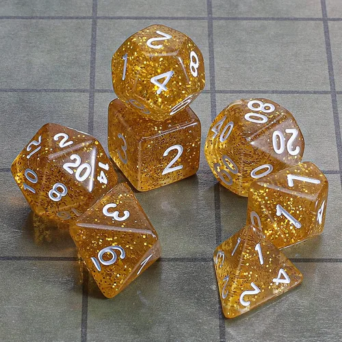 Vista 2 de CiaraQ DND - Juego de dados poliédricos con una bolsa de dados negra para juegos de mesa de rol D&D RPG MTG