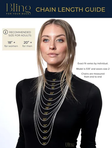 Vista 5 de Collar de cadena italiana tipo cuerda de plata fina enchapada en oro de 18 quilates, de 1,6 milímetros. Todos los tamaños, de 16 a 30 pulgadas.