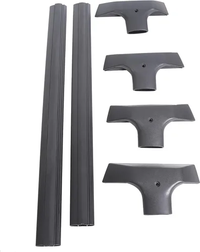 Vista 7 de ECOTRIC - Barras transversales de techo de aluminio compatibles con portaequipajes de techo superior Chevy Traverse 2009-2017 (1 par). Los canales