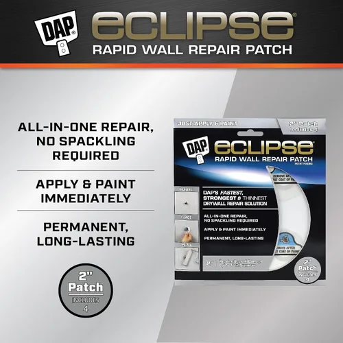 Vista 3 de DAP Eclipse Parche de reparación rápida de pared, 2 pulgadas, paquete de 4 (7079809161)