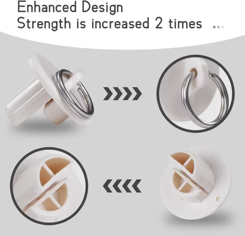 Vista 4 de Kit elástico, Lihopefe, soporte inalámbrico, accesorios de repuesto Coolaroo (2 pares de tapas de extremo Niza, beige)