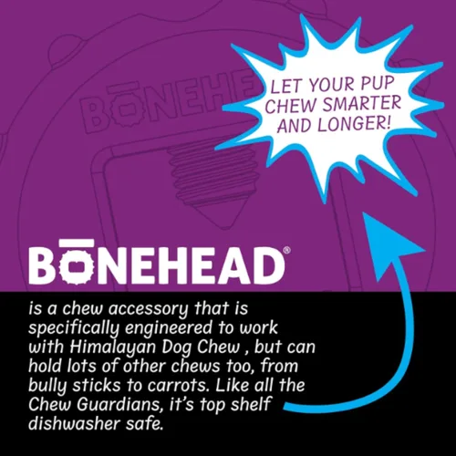 Vista 5 de Himalayan Dog Chew Bonehead - Soporte para masticar para perros pequeños, asegura los masticables de yak y palitos de matón, soporte de nailon