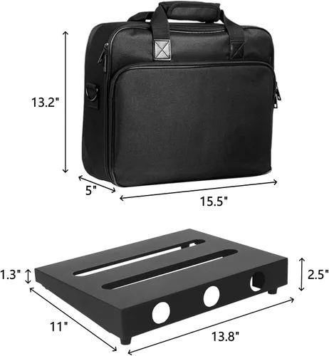 Vista 7 de GOKKO Tablero de Pedales de Guitarra 13.8" x 11" con Bolsa de Transporte (GKS-14)