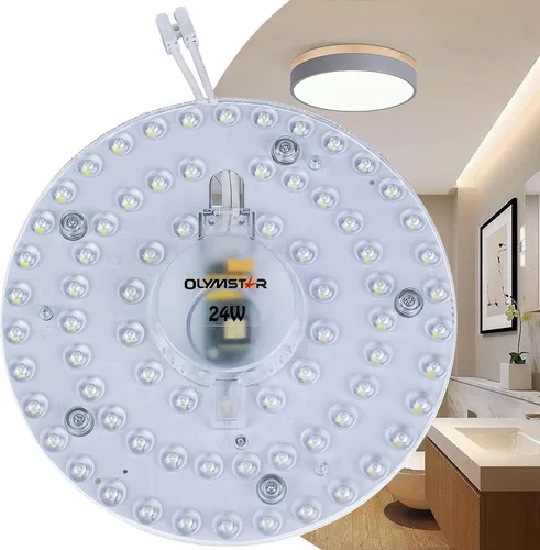 Vista 11 de Kit de luz LED de 15 W de repuesto para ventilador de techo de montaje empotrado, panel de tablero de reequipamiento del motor LED, 4500K