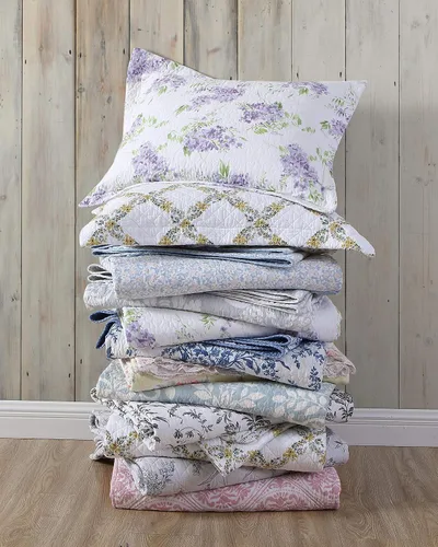 Vista 12 de Laura Ashley Home - Juego de edredón individual, ropa de cama reversible de algodón con flores, decoración del hogar para todas las estaciones