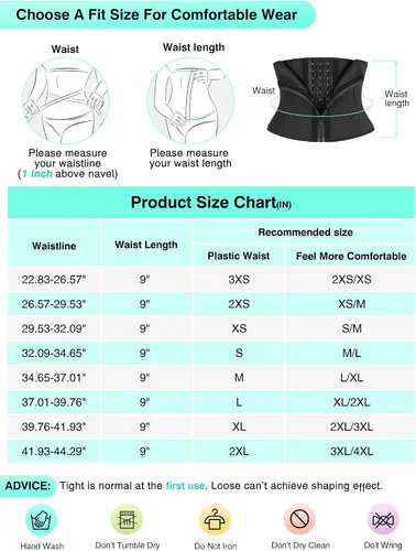 Vista 6 de LUXURY-VITA Entrenador de cintura corto de torso para mujer con grasa del vientre inferior, faja de entrenamiento colombianas