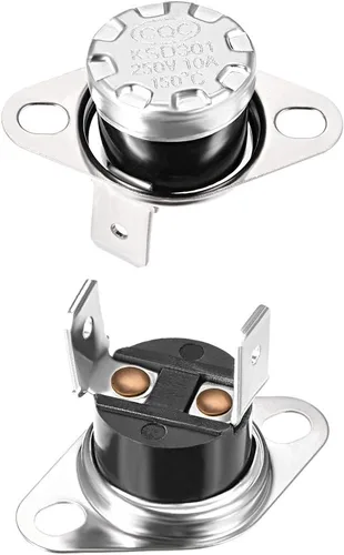 Vista 22 de uxcell KSD301 Termostato 104.0 °F/104°F 10A N.C Ajustar interruptor de temperatura de disco rápido para microondas, horno, cafetera 2 piezas