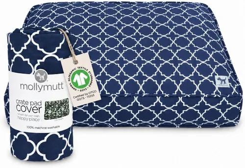 Vista 8 de Molly Mutt Morning - Funda para jaula de perro, 100% algodón orgánico con certificación GOTS para cama de perro o cachorro, duradera, lavable