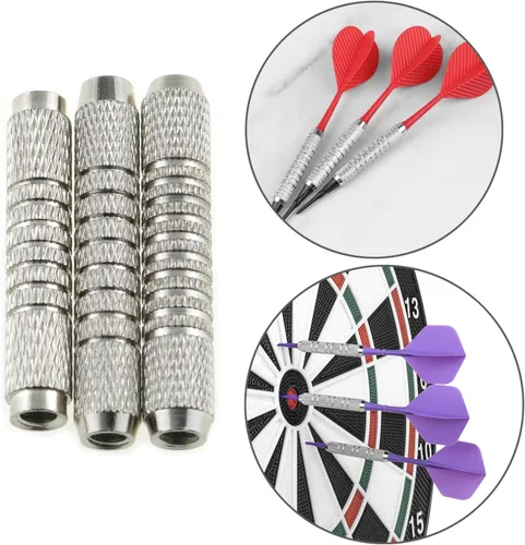 Vista 7 de 9pcs 10/12/14G Dart Barrels Reemplazo Set Plata para la práctica de dardos