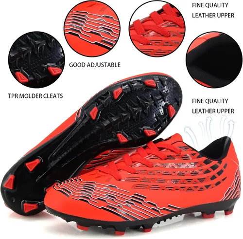 Vista 4 de Juzecx Zapatos de fútbol para hombre FGAG Fútbol Zapatos de entrenamiento Firm Ground Soccer Shoes