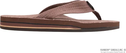 Vista 4 de Rainbow Sandals Cáñamo de arco de doble capa para mujer con correa ancha