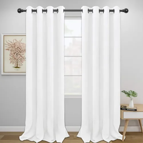 Vista 112 de Easy-Going - Cortinas opacas para dormitorio, aislamiento térmico sólido con ojales, cortinas de ventana para reducción de ruido, cortinas