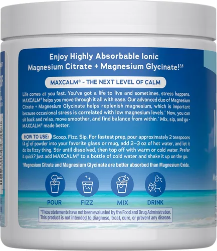 Vista 3 de Natural Vitality Original Calm - Mezcla de bebida de magnesio, 8 onzas