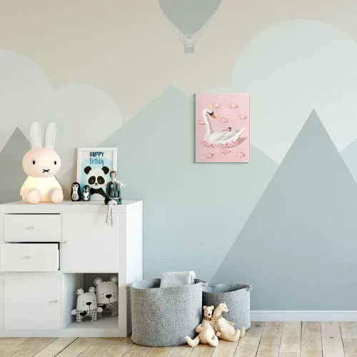 Vista 2 de Stupell Industries 'Cisne de guardería con princesa' Arte de placa de pared Stupell Industries 10 x 15 pulgadas, fácil de colgar y resistente