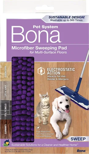 Vista 3 de Bona Pet System - Spray limpiador de suelos multisuperficie, formulación para perros, 32 onzas líquidas, de microfibra de alta calidad, sistema