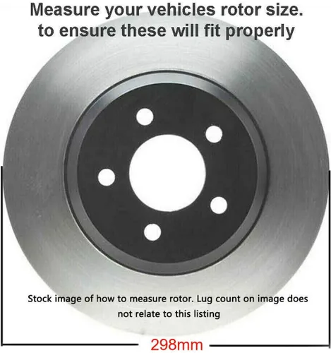 Vista 433 de Detroit Axle - Rotores de freno delantero para 04-13 Mazda 3 Rotores de frenos de disco 06-15 Mazda 5 Reemplazo: Rotor regular delantero de 11.81