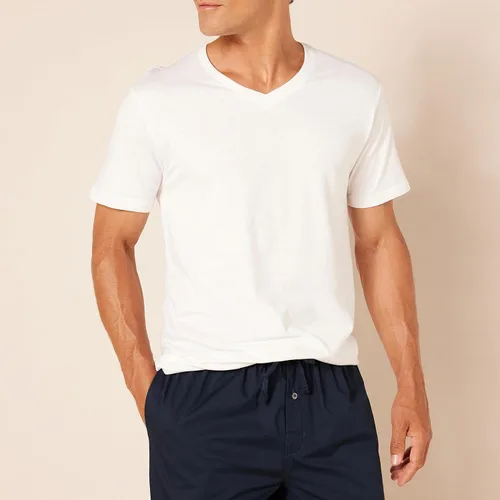 Vista 2 de Tienda Essentials Camiseta con cuello en V para hombre, paquete de 6