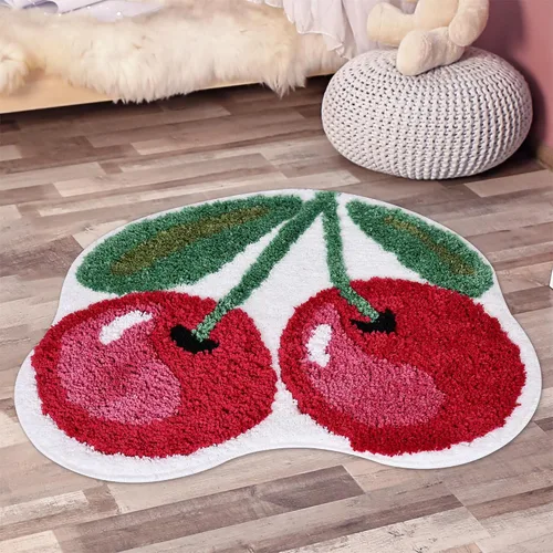Vista 21 de FROZZUR Alfombra de baño de plátano, tapetes de baño para baño, bonita alfombra de bañera amarilla en forma de fruta, alfombra de baño de Navidad