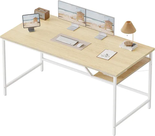 Vista 81 de Mericonia Escritorio para computadora, escritorio de juegos para espacios pequeños, mesa de estilo moderno y simple para oficina en casa, mesa