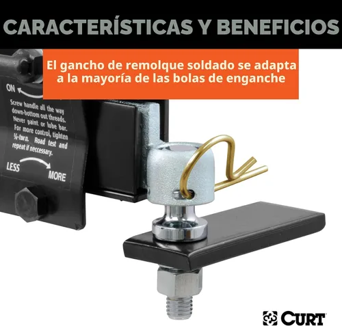 Vista 5 de CURT 17200 Kit de control de barra anti-balanceo para remolque