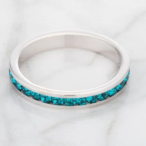 Vista 5 de Kate Bissett Anillos apilables con cristales de Swarovski, piedra natalicia