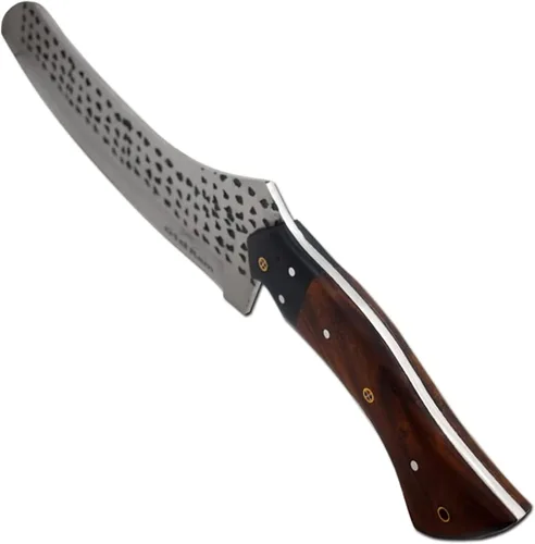 Vista 5 de Machete de caza de acero al carbono 1075 de espiga completa de hoja fija viene con funda (5053)