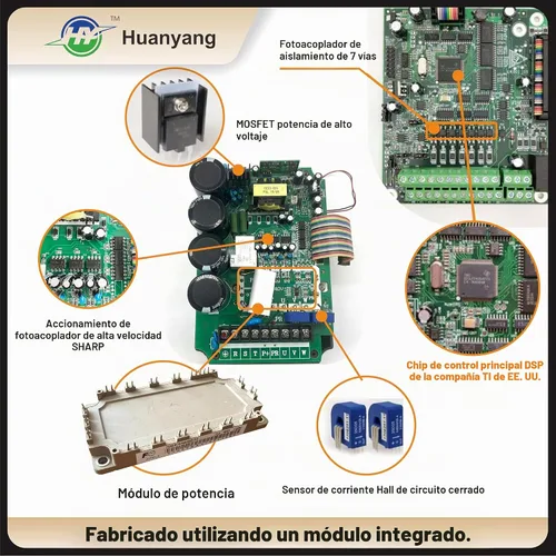 Vista 8 de Convertidor de fase digital VFD 7.5kW 10HP 220V monofásico a trifásico
