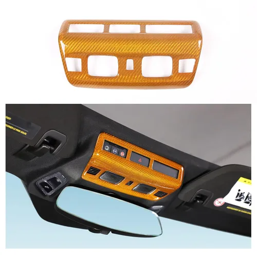 Vista 9 de TOYCIDFG Marco de luz de lectura de fibra de carbono para Chevrolet C8 Corvette Accesorios 2020-2024 (negro)