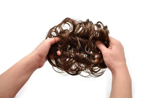 Vista 9 de Extensiones de cabello sintético para mujeres y niñas (1# negro azabache)