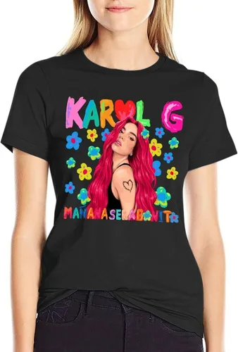 Vista 3 de Karols G Shirt Mananas seras Bonitos Camiseta para Mujer