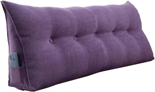 Vista 20 de Almohada de cuña para pared de cama, cabecera de almohada de respaldo de cama, almohada de lectura triangular grande, con funda extraíble