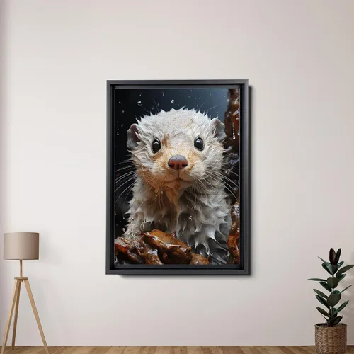 Vista 4 de Fox Mother Cub Print, In The Style Of Stencil,Based, Ivory, Kids Wall Art, Kids Wall Art Display, Mom And Baby Animal Art Print, Wall Art, Art Print