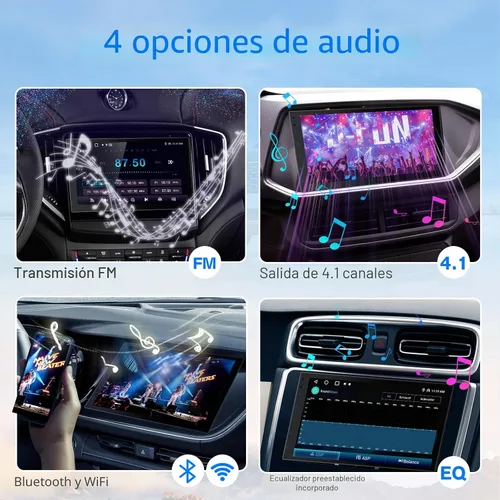Vista 6 de Estéreo de coche Haudio, doble din, con pantalla táctil HD de 7 pulgadas CarPlay y Android Auto Cámara de respaldo Navegación GPS por