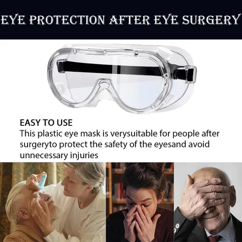 Vista 4 de Gafas de protección ajustables para pestañas y cejas, protectores de ducha, protectores para ojos post-LASIK, diseño compatible con gafas