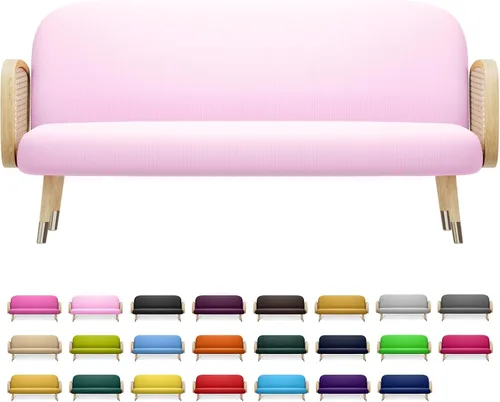 Vista 17 de MoNiBloom Funda para futón de tamaño Queen, elástica, sin brazos, funda para sofá sin brazos, protector de muebles, duradera y lavable, con Cereza