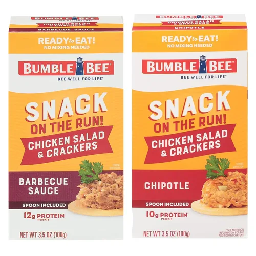 Vista 12 de Bumble Bee Snack on the Run BBQ - Kit de ensalada de pollo con galletas, 3.5 onzas, lista para comer, cuchara incluida, aperitivo de proteína