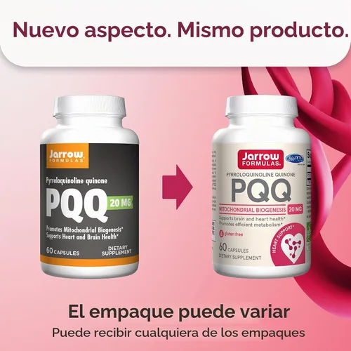 Vista 2 de Jarrow PQQ 20 mg, biogénesis mitocondrial, 60 cápsulas