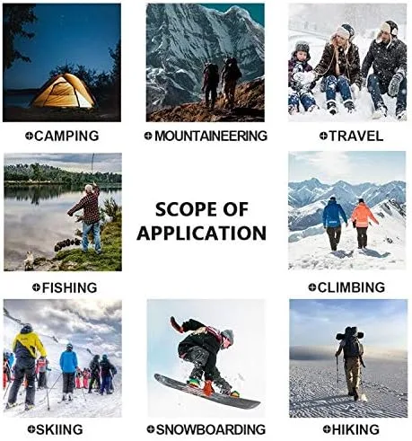 Vista 7 de Toomett Pantalones de nieve para senderismo para hombre, esquí, invierno, con forro polar, repelente al agua, campamento, caminar, pesca