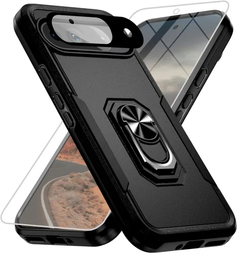 Vista 17 de Funda para Google Pixel 9 Pro XL [protección contra caídas de grado militar de 15 pies] con protector de pantalla y protector de lente, resistente a
