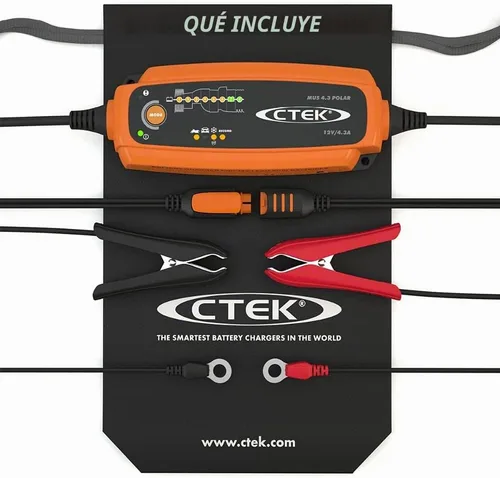 Vista 2 de CTEK (56-958) Cargador de batería de 8 pasos MUS 4,3 POLAR de 12 voltios completamente automático.