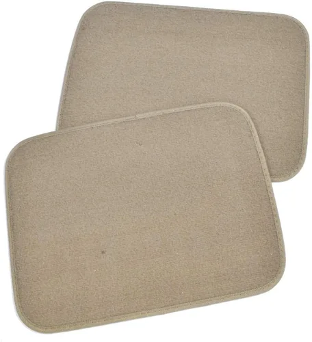 Vista 7 de BDK Alfombrillas de Piso de Alfombra Resistentes de Color Beige Delanteras y Traseras, Forros Universales para Automóvil, SUV, Camioneta y Camión