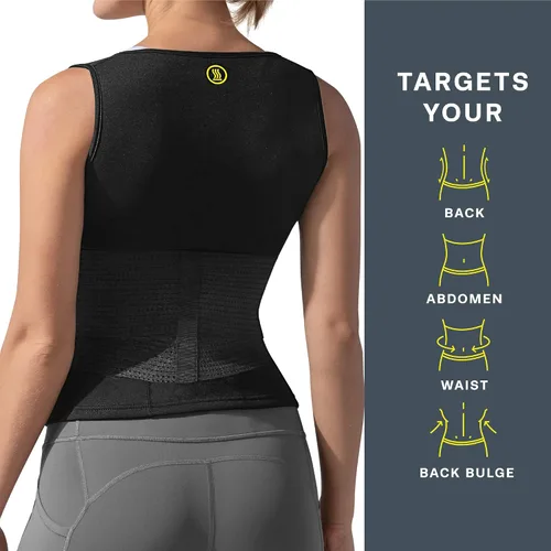 Vista 3 de HOT SHAPERS Cami - Chaleco de cintura caliente con entrenador de cintura para mujer