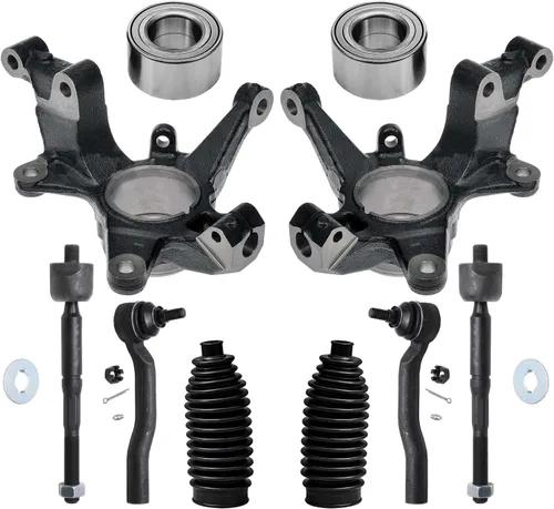 Vista 42 de Detroit Axle - Kit de nudillos traseros izquierdo FWD para Hyundai Santa Fe 2007-2009 Veracruz 2007-2012, reemplazo del conjunto de cojinete